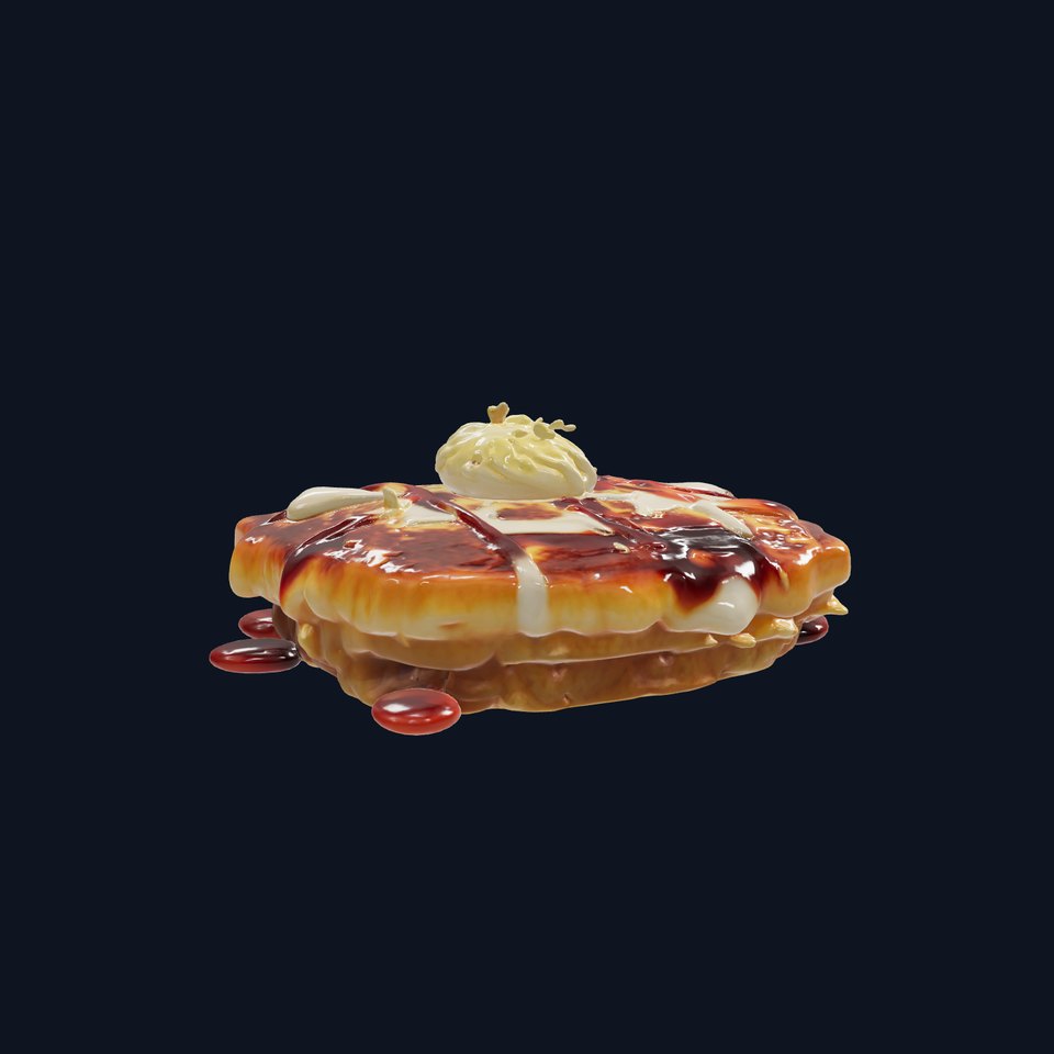 Savory Okonomiyaki Japanese Pancake model pack